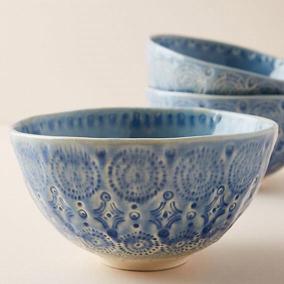 Anthropologie Old Havana Cereal Bowls, Set of 4