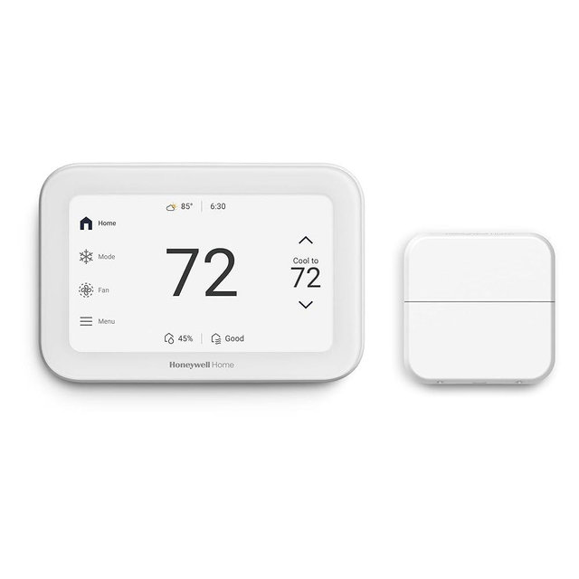 Honeywell Home X8S Smart Thermostat with Room Sensor, Video Doorbell Compatibility, IAQ Control, and Customizable Touchscreen Display, White
