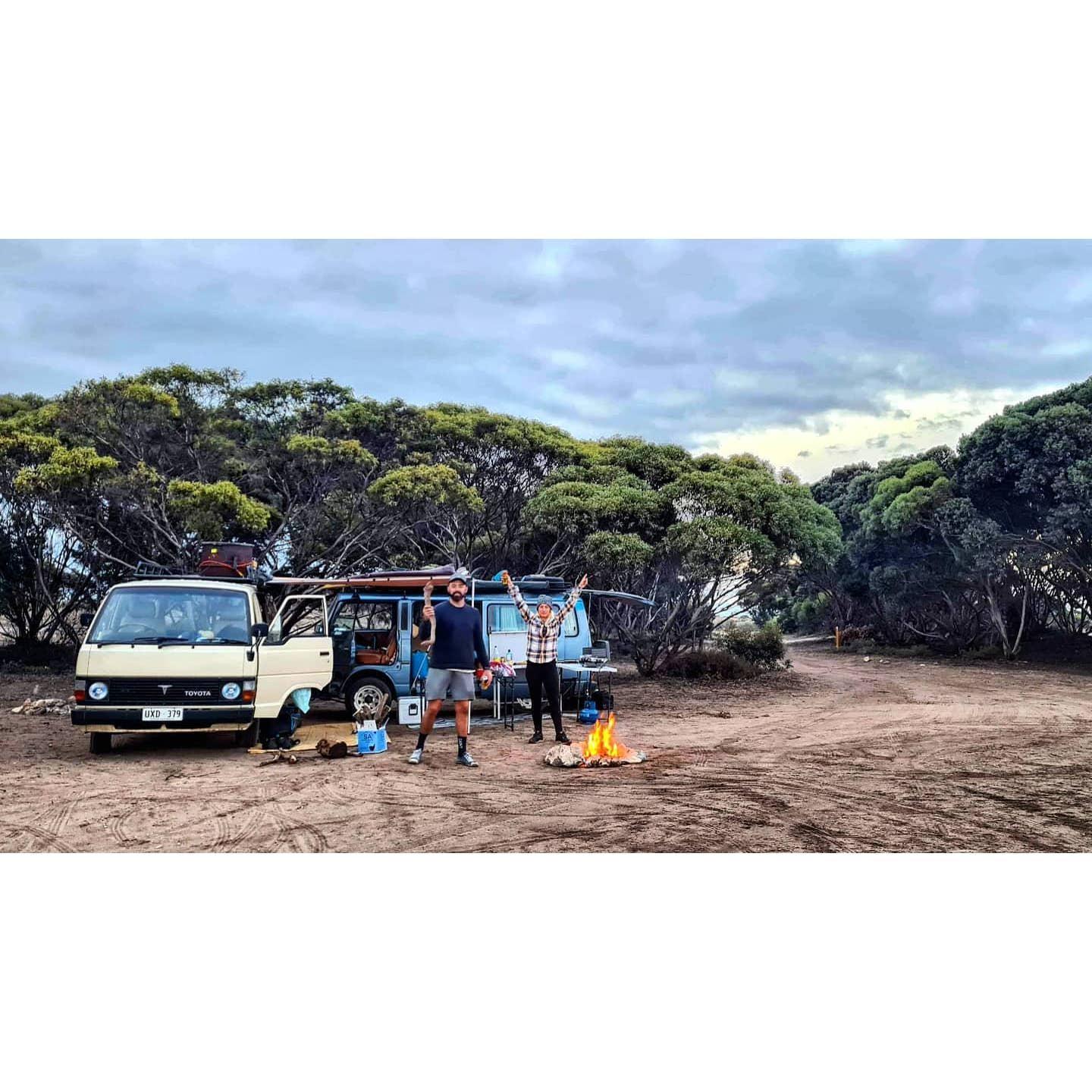 Our favourite thing to do! Camp with our friends in our vans. Yorkes Peninsula, South Australia (May 2021)
