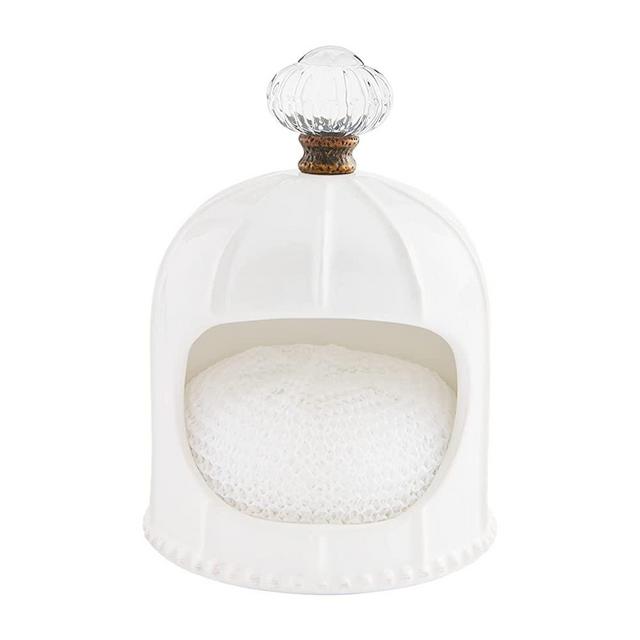 Mud Pie Sponge Caddy, Ceramic Door Knob, 6 1/2" x 4 1/2"