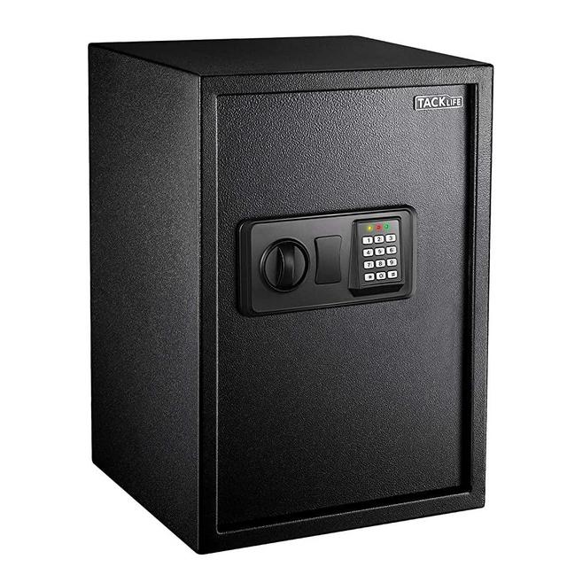 TACKLIFE 1.8 Cubic Feet Home Safe Large Electronic Digital Safe with Instruction Light for Money Safe Cash Jewelry Passport Gun Security-50SA