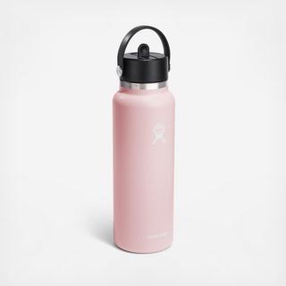 40 oz. Wide Mouth Bottle with Flex Straw Cap