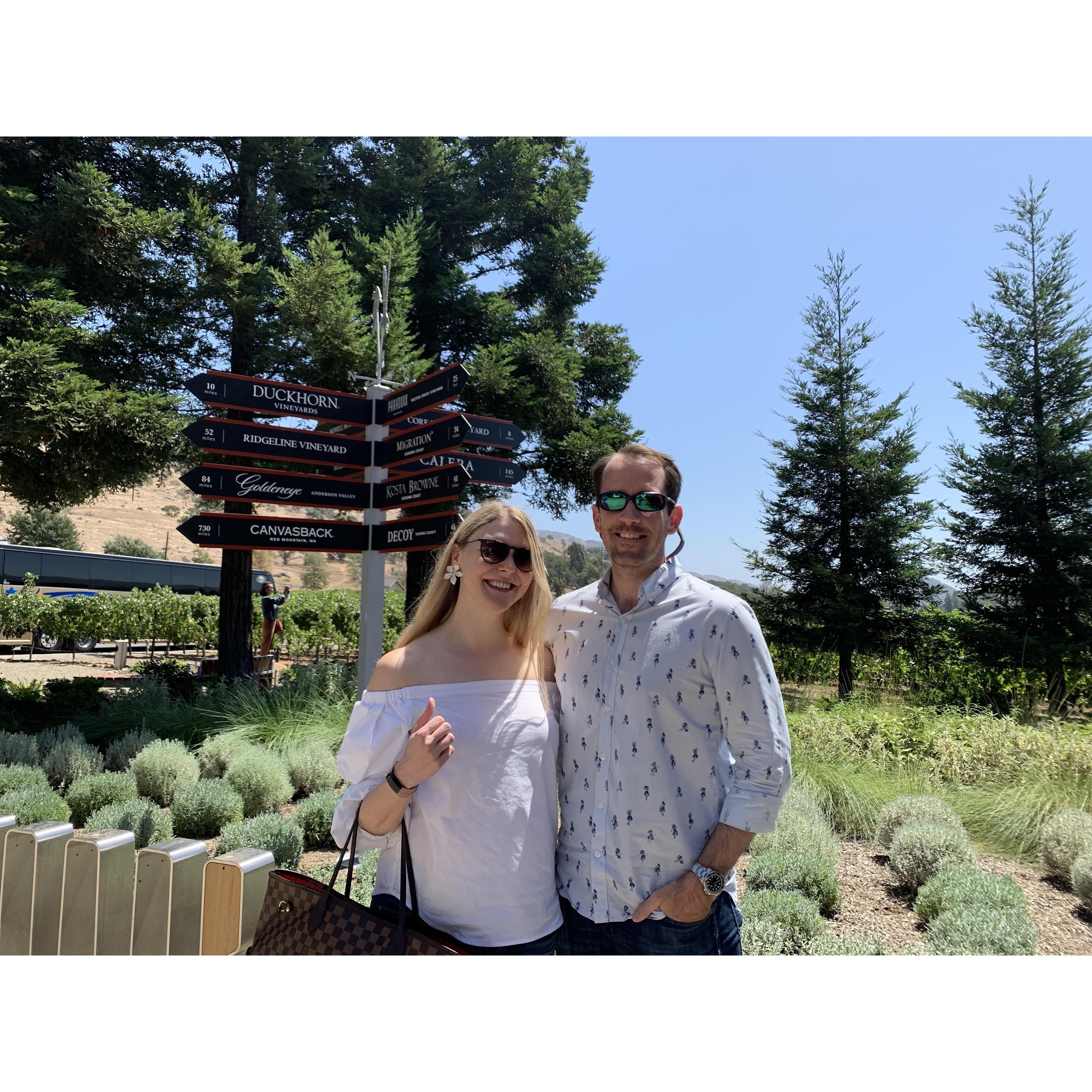 After Ryan had a successful business trip to Napa Valley (yes, tough life), Gretchen came out for the weekend and we visited many wineries! This is Paraduxx, a hidden gem!