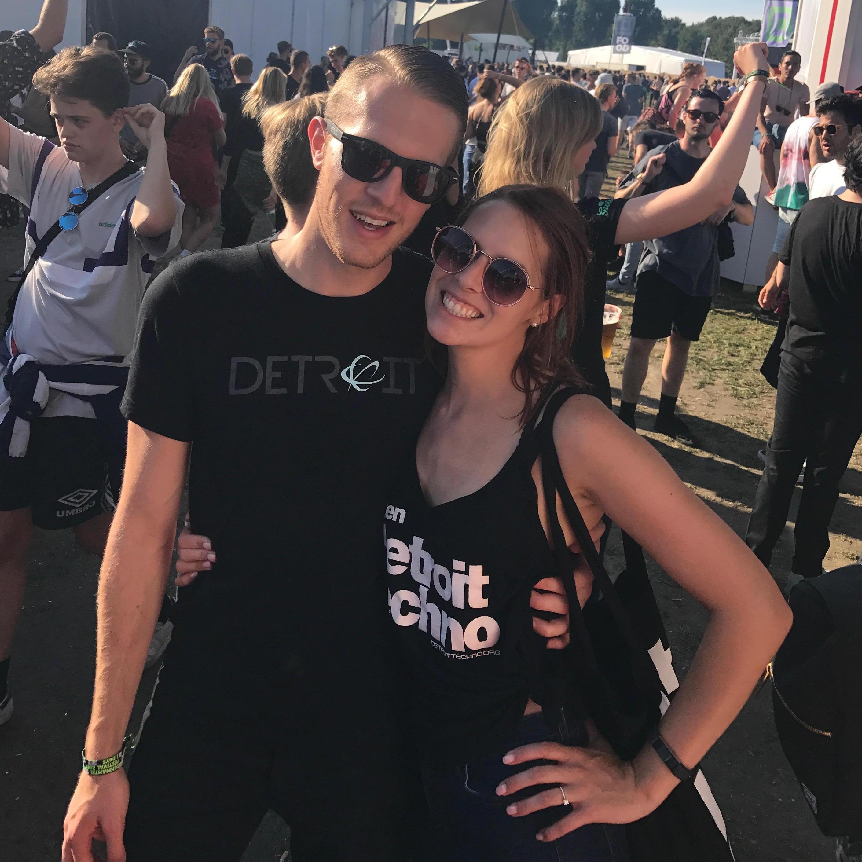 representing detroit techno together in amsterdam. 
first music festival abroad. august 2017.