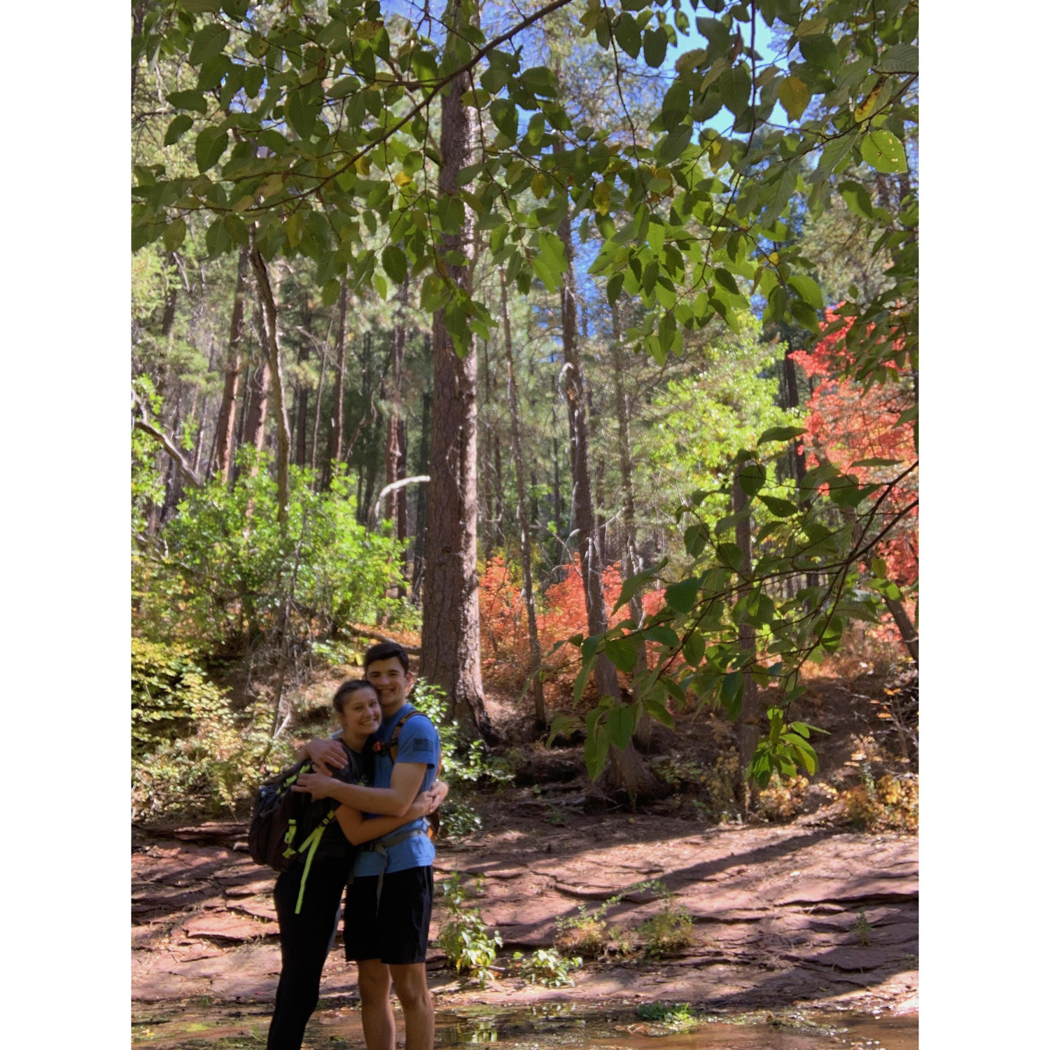 West Fork Trail in Sedona is one of their favorite spots to visit for a beautiful hike. The two started going in 2021 and go back at least once a year!