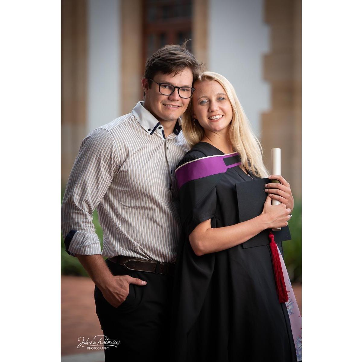 Jeanie se graduation - toe darem nie net blond nie.