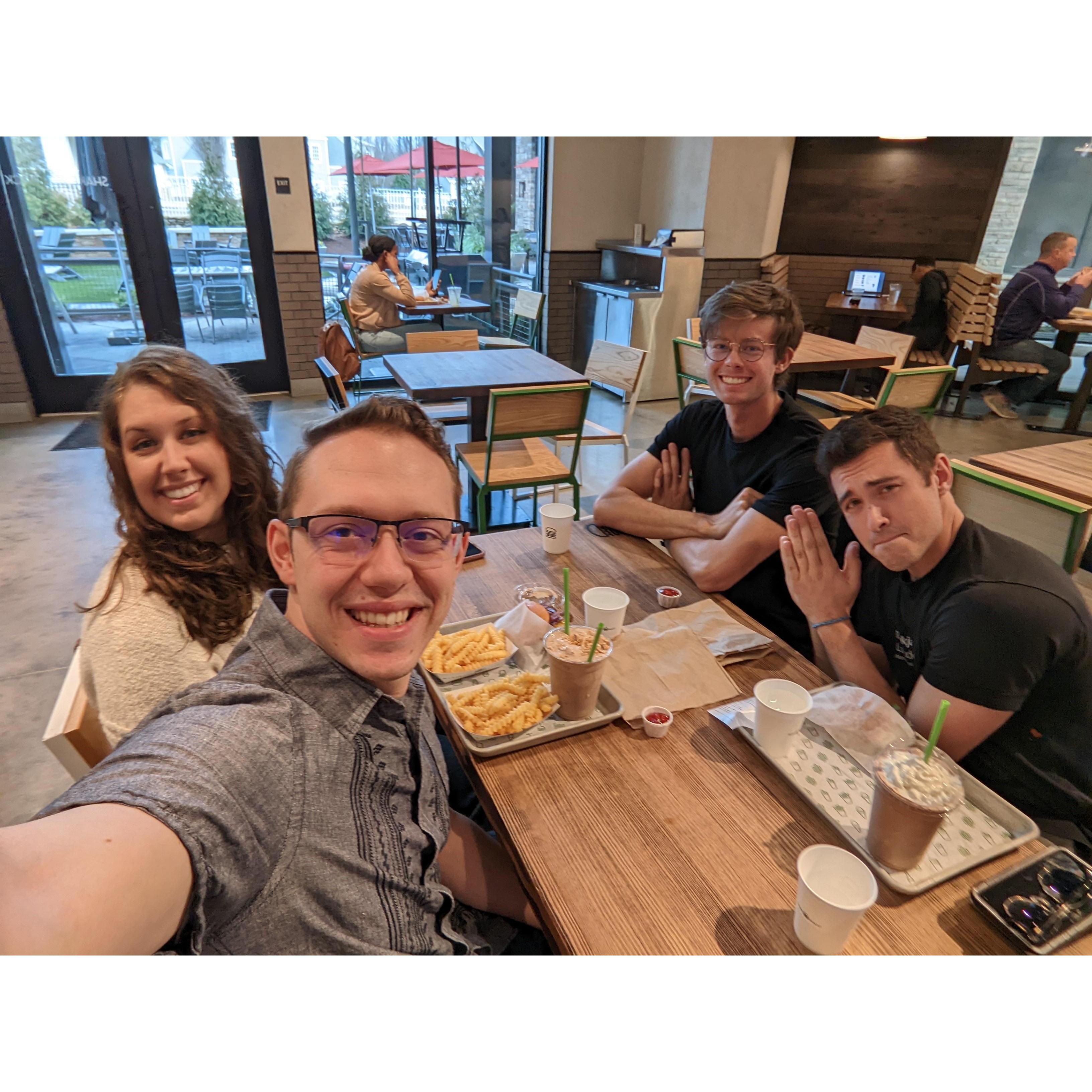 Shake Shack with the 2 coolest dudes