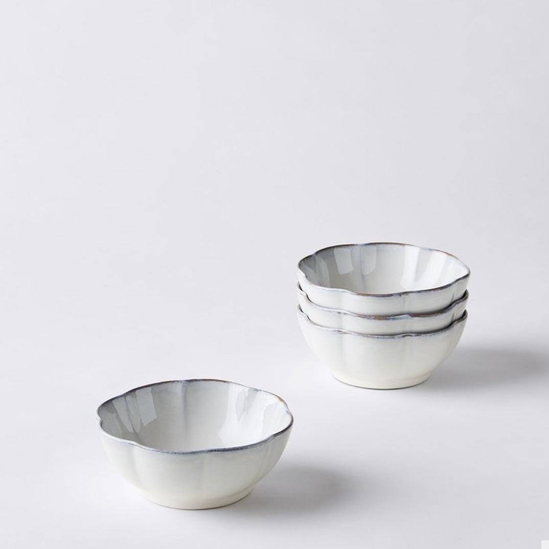 Serax Inku Scalloped Ceramic Cereal Bowl Set of 4 | Food 52