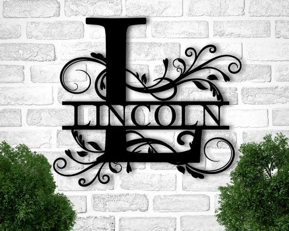 Custom "Casas" Name Sign in Black