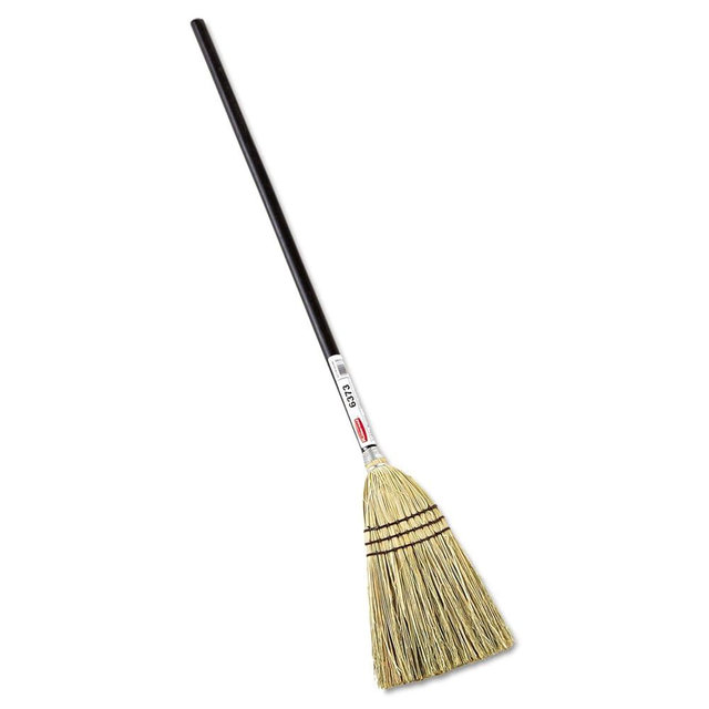 Rubbermaid Commercial Products Lobby Straw/Corn Broom, Brown, 38-Inch, Indoor/Outdoor Broom for Courtyard/Garage/Lobby/Mall/Office