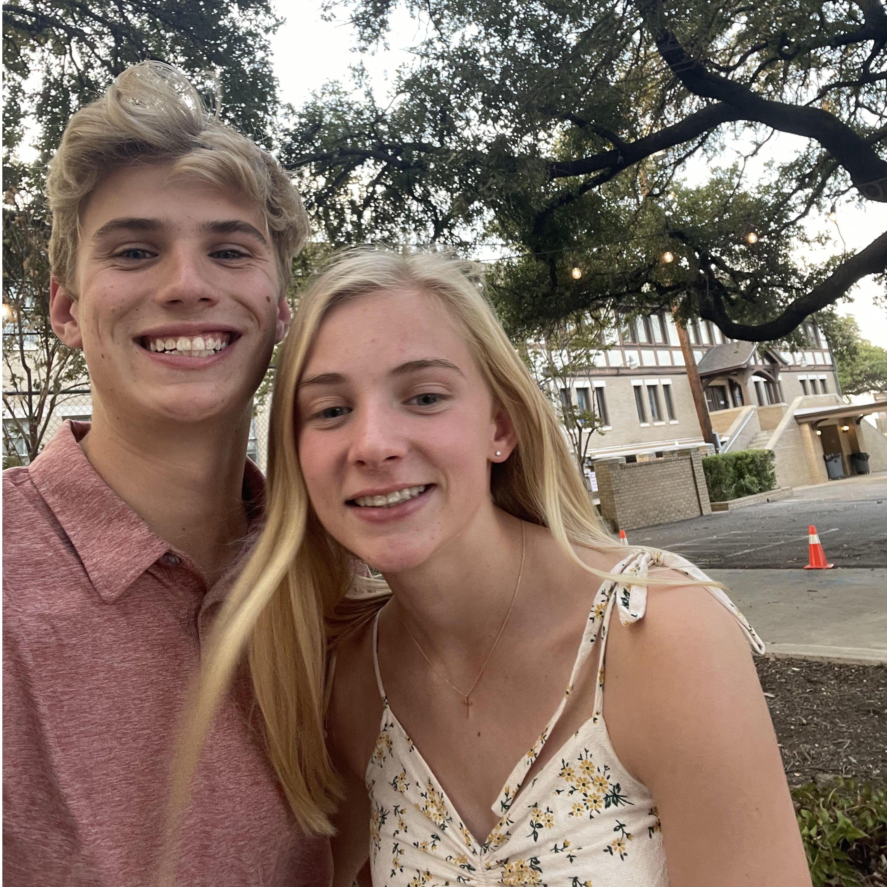 Celebrating one year of dating in Waco, TX.