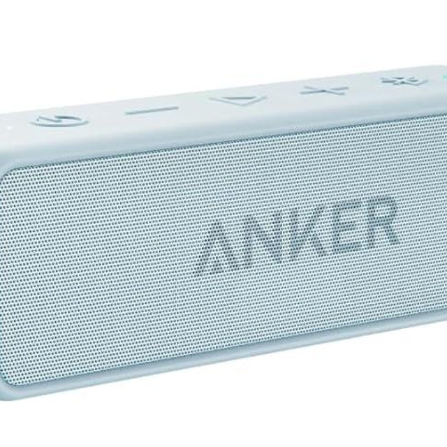 Anker Soundcore 2 Portable Bluetooth Speaker with Stereo Sound, Bluetooth 5, Bassup, IPX7 Waterproof, 24-Hour Playtime, Wireless, Speaker for Home, Outdoors, Travel