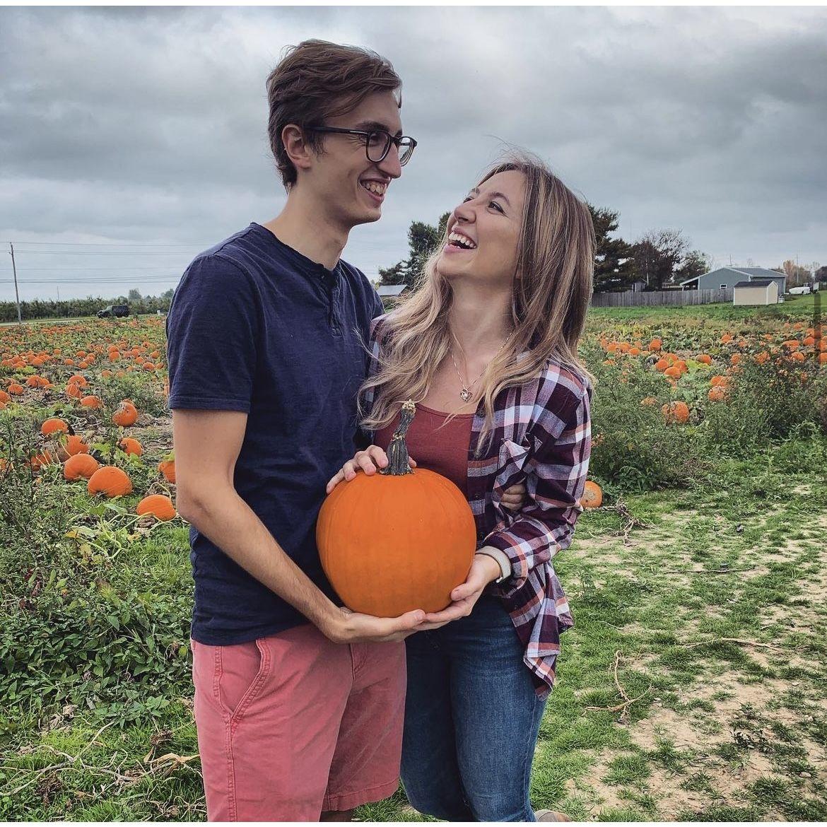 At the pumpkin patch in 2020