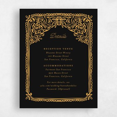 Goldenrod, Black Wedding Enclosure - Pienza
