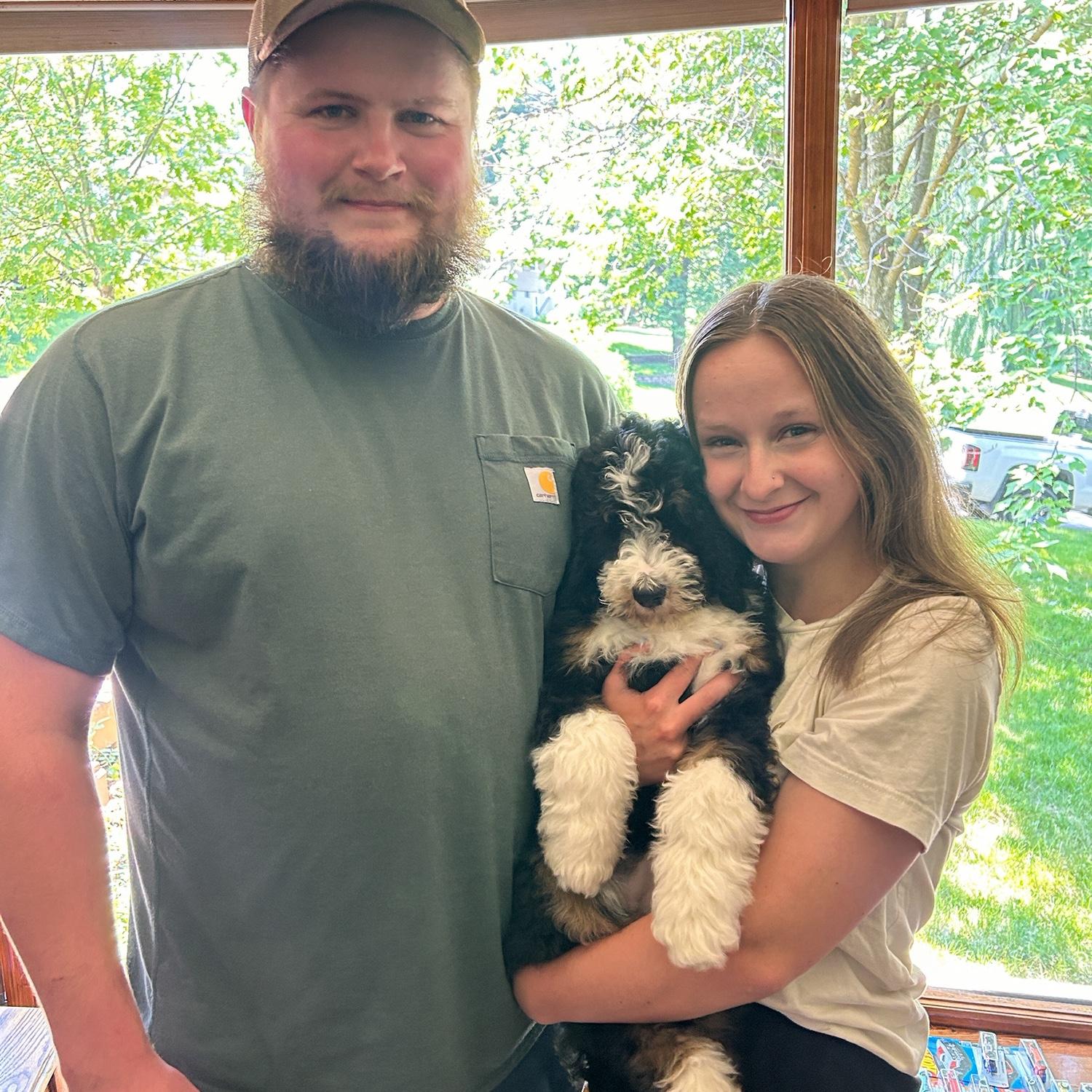 She convinced him to get a puppy!