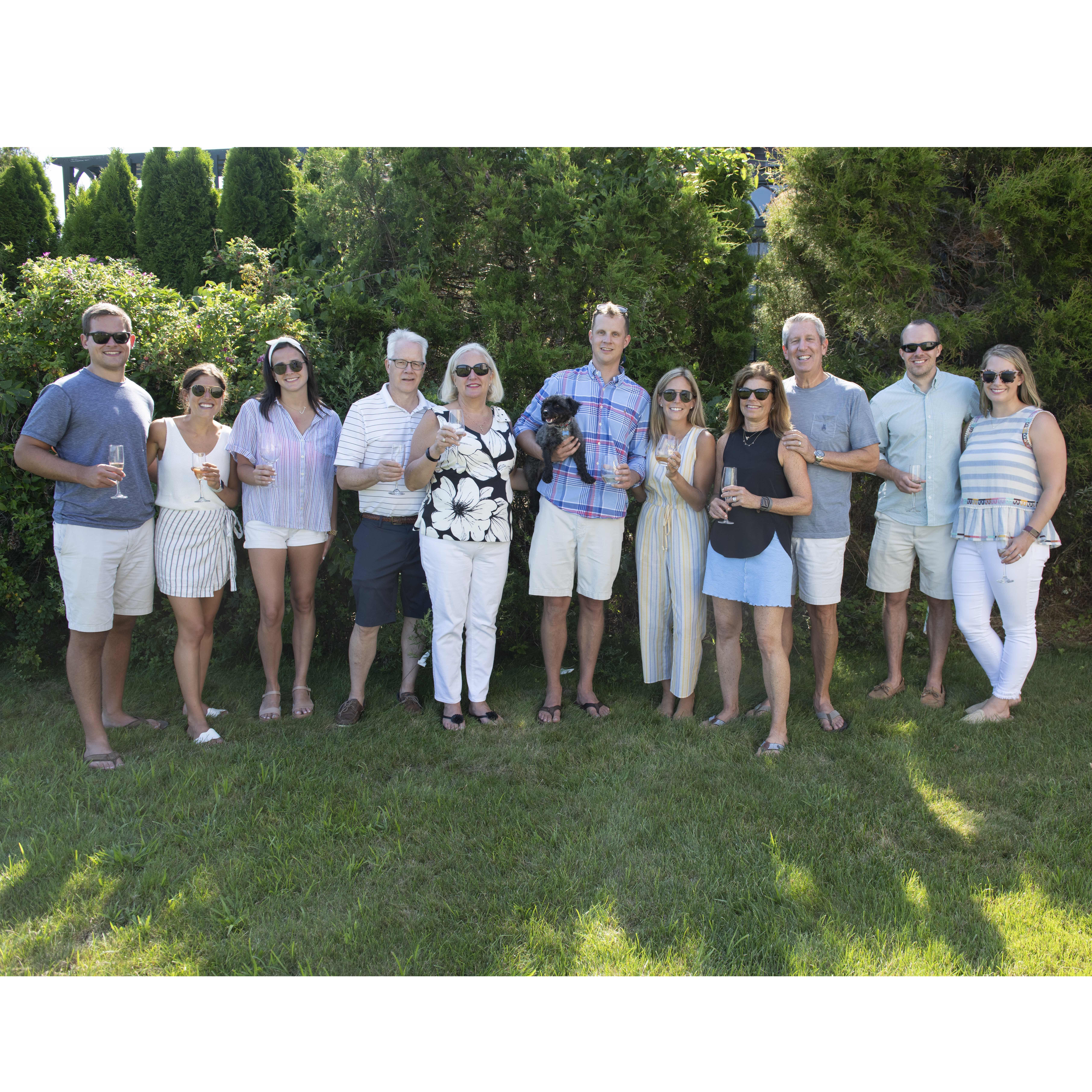 Grateful to have had our family with us to celebrate our engagement! Harris we missed you!