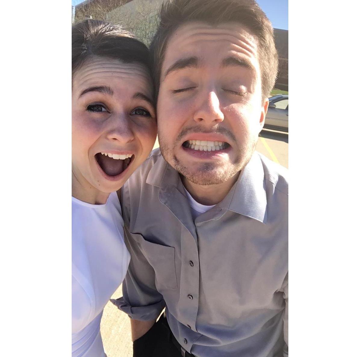 april 1, 2017. when we pretended to get married for a play!