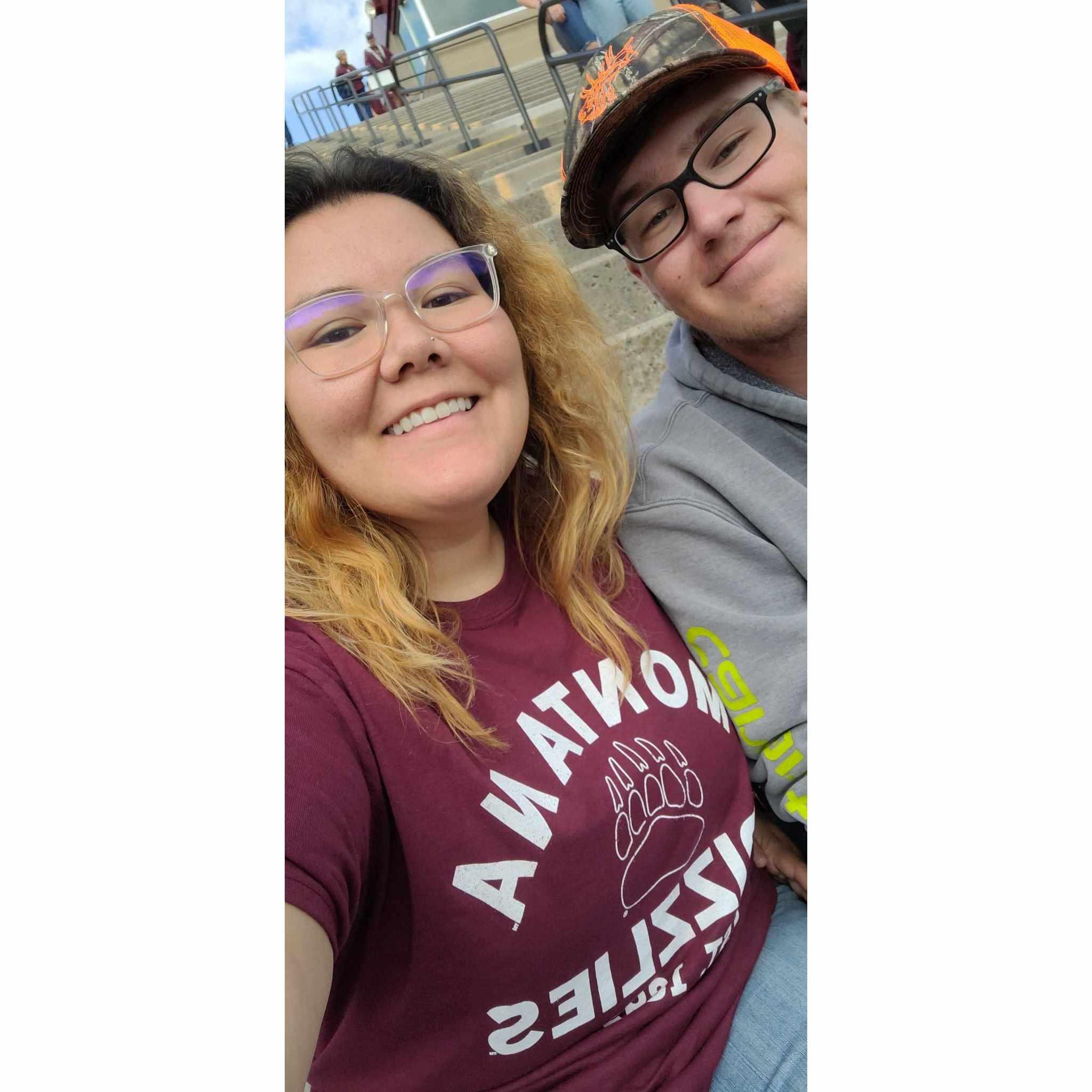 Darryl and I's first University of Montana home football game!