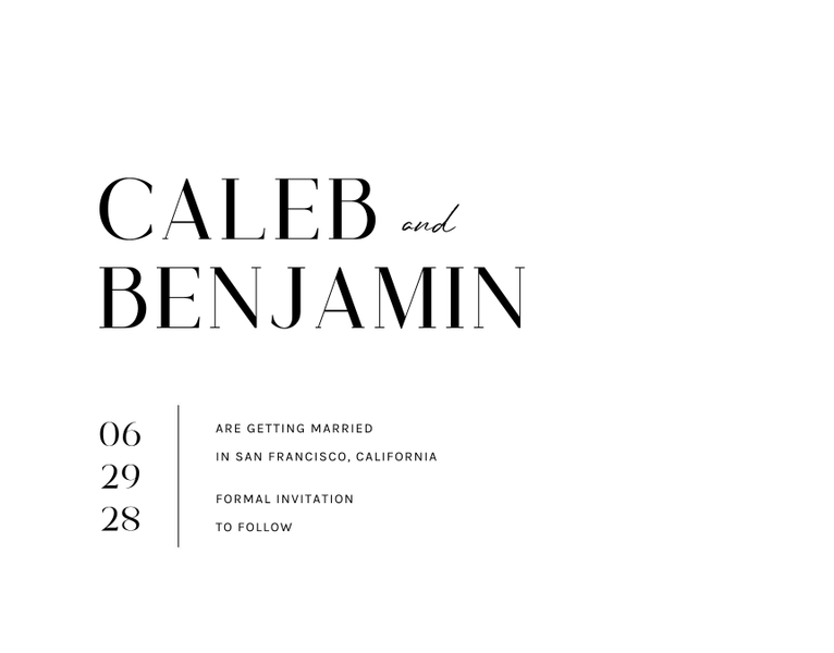 Latona Landscape Letterpress | Black | Zola Save The Dates