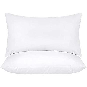 Utopia Bedding Throw Pillows Insert (Pack of 2, White) - 12 x 20 Inches Bed and Couch Pillows - Indoor Decorative Pillows