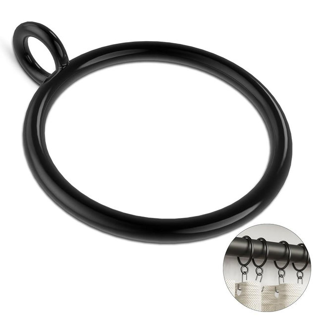 GASRONS 50 Pack Metal Curtain Rings with Eyelets, 1.5 inch Inner Diameter Drapery Rings Apply for Curtain Rods(Fits Up to 1 1/4-Inch Rod)