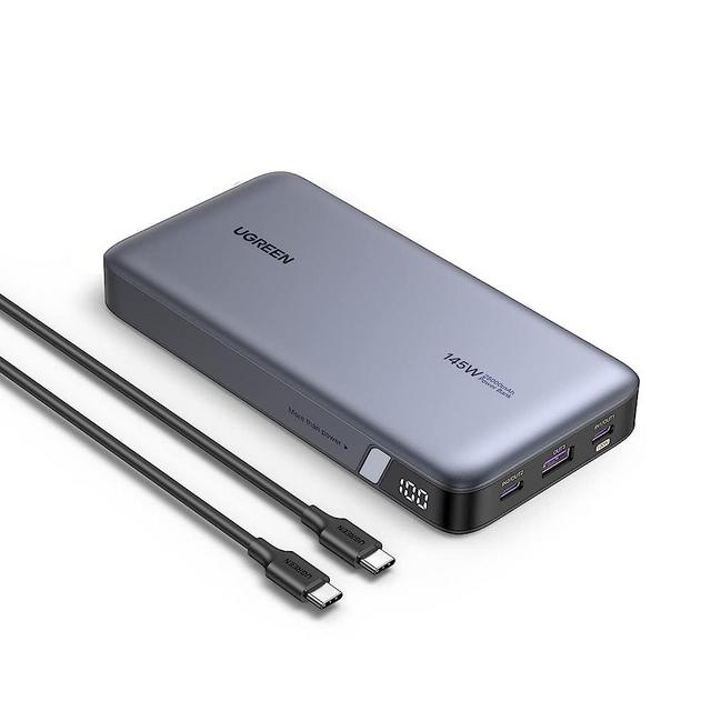 UGREEN 145W Power Bank 25000mAh Portable Charger USB C 3-Port PD3.0 Battery Pack Digital Display, 65W Fast Recharge, Compatible with MacBook Pro,Laptop, iPhone 14 Series, Samsung, AirPods, and More