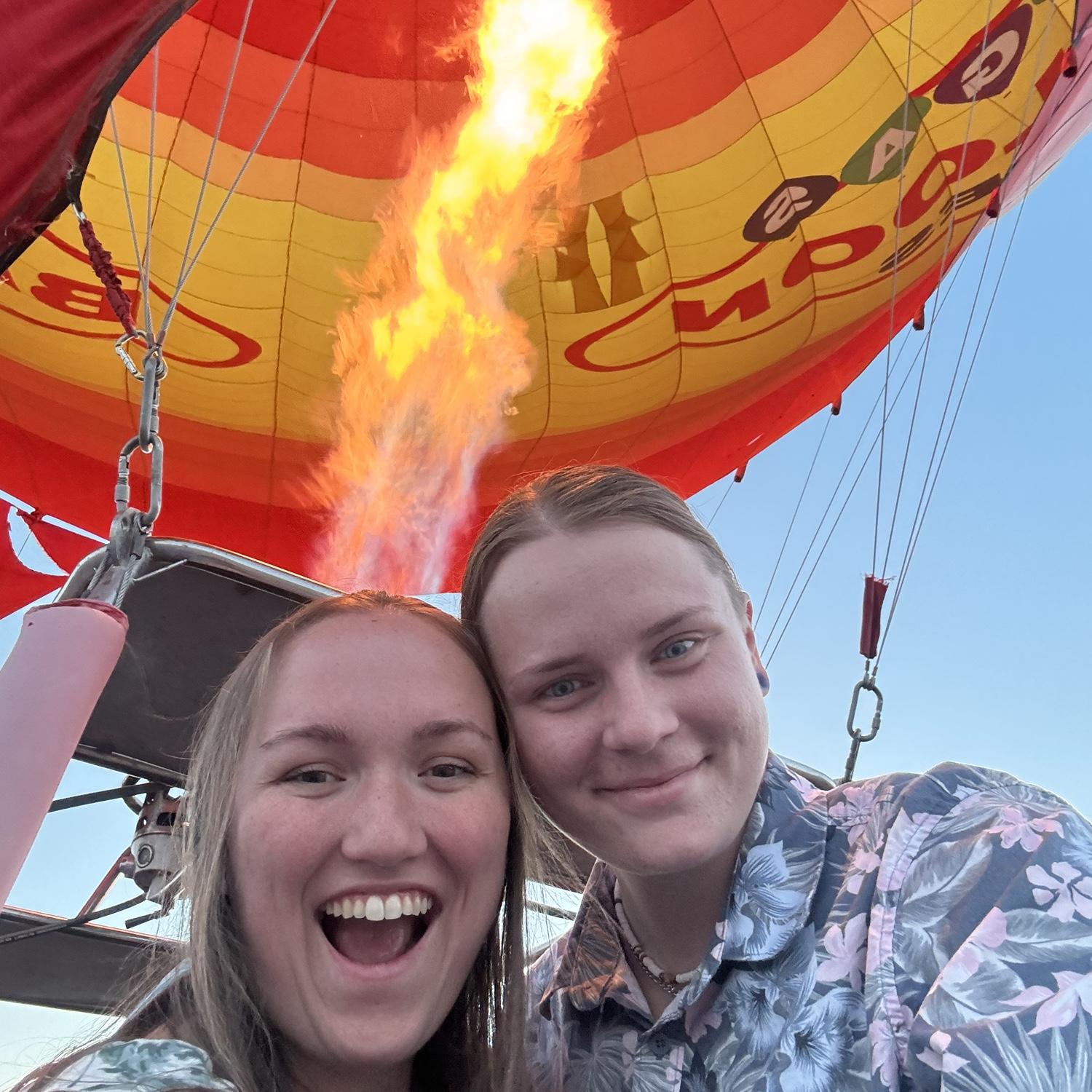 Our hot air balloon ride in Las Vegas!