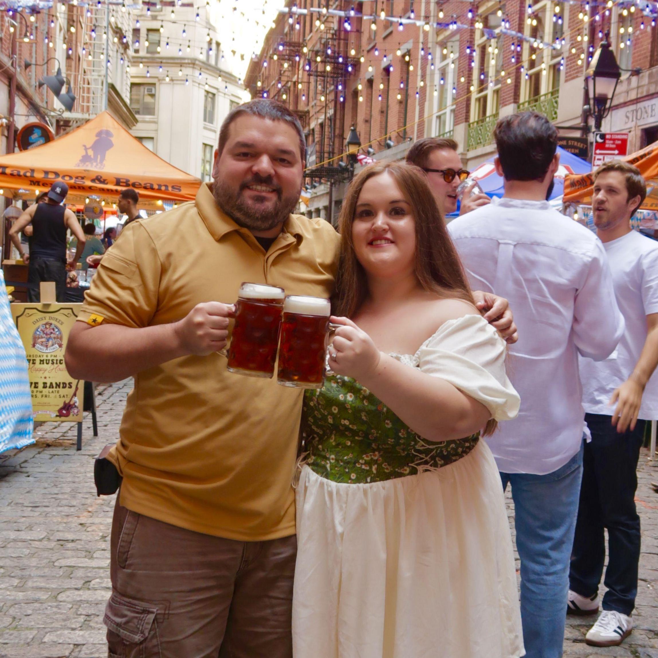 Checking out Stone Street's Oktoberfest!