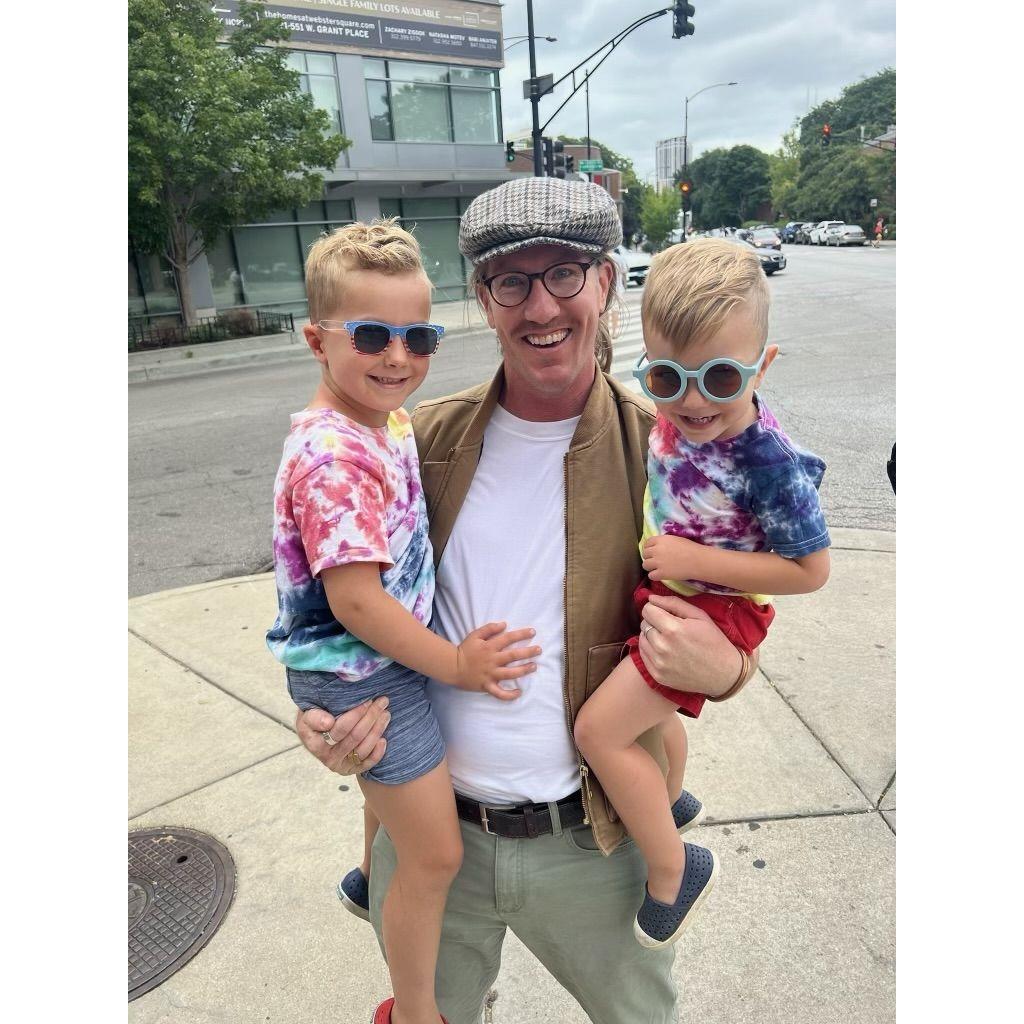 Uncle John visiting with his nephews.