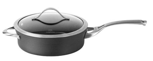 Calphalon 1877054 Contemporary Hard-Anodized Aluminum Nonstick Cookware,  Flat-Bottom Wok, 10-Inch, Black