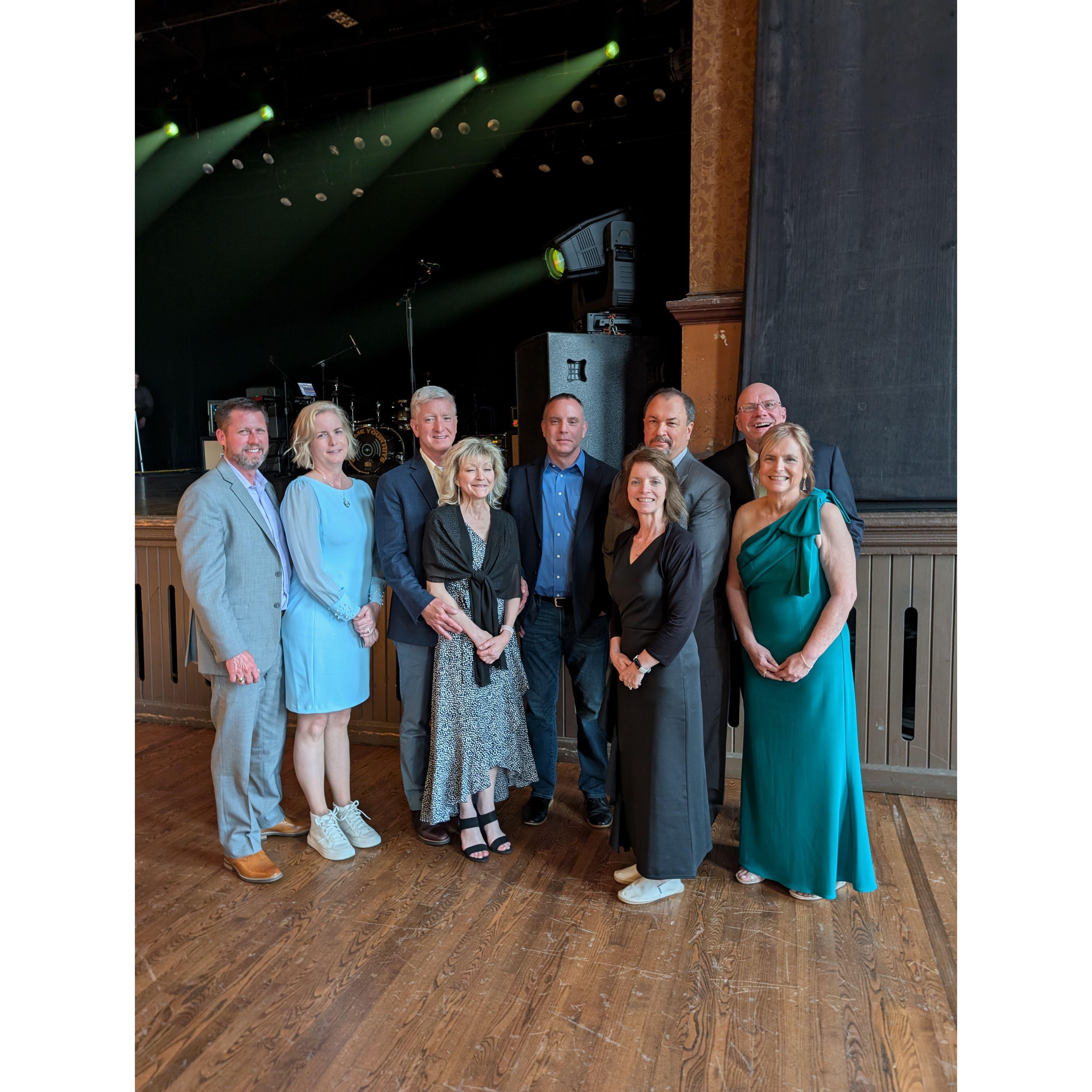 With Mary Ellen's siblings and in-laws at Mary Ellen's daughter's wedding.