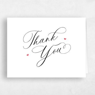 White Wedding Thank You - Estate Landscape