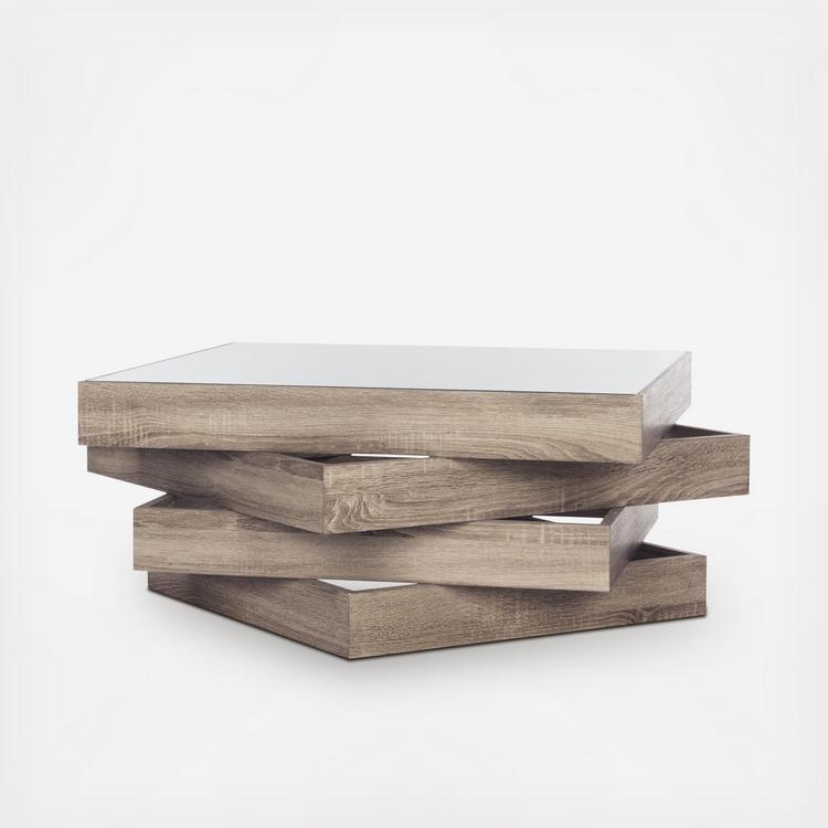 Safavieh Anwen Mid Century Geometric Wood Coffee Table