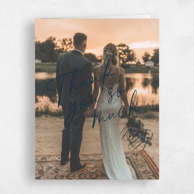 Deepest Teal, Blue Wedding Thank You - Atlas Photo