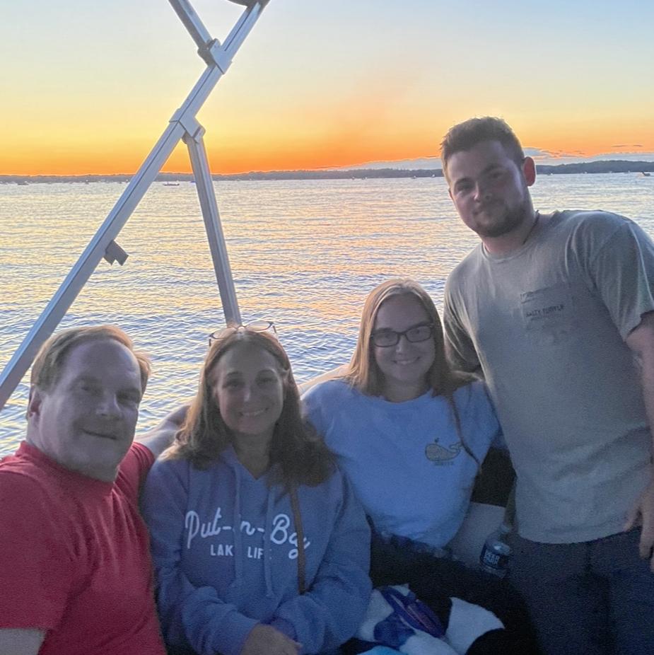 Boating with family