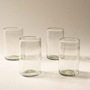 Handblown Glassware - Tall Set of 4 / Clear