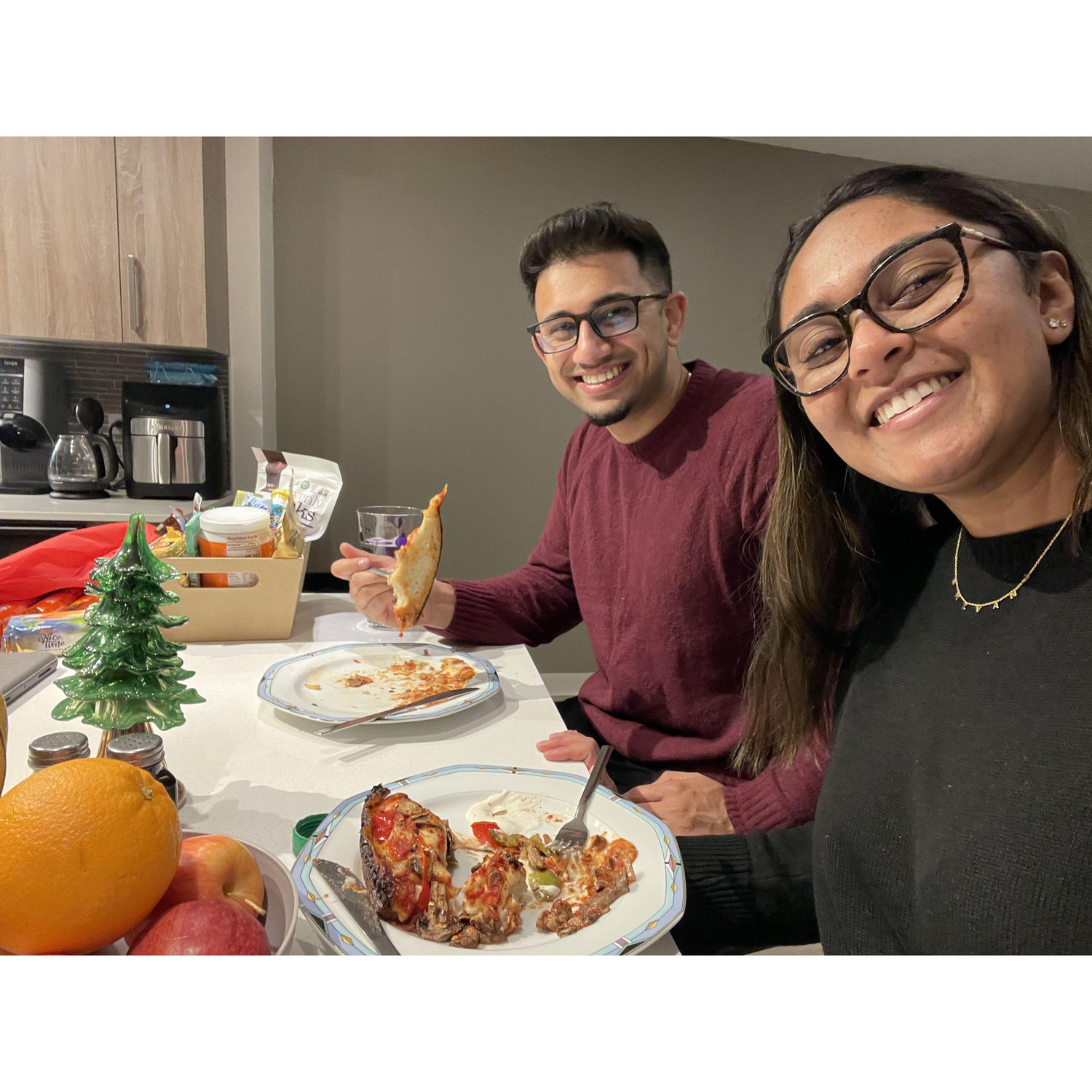 First dinner after Arjun moved to Chicago