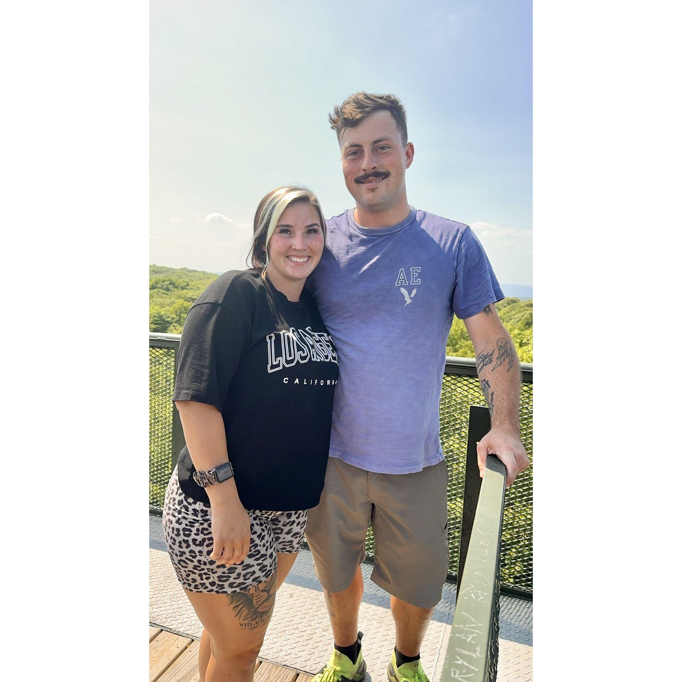 At the top of the tower at Mt. Davis