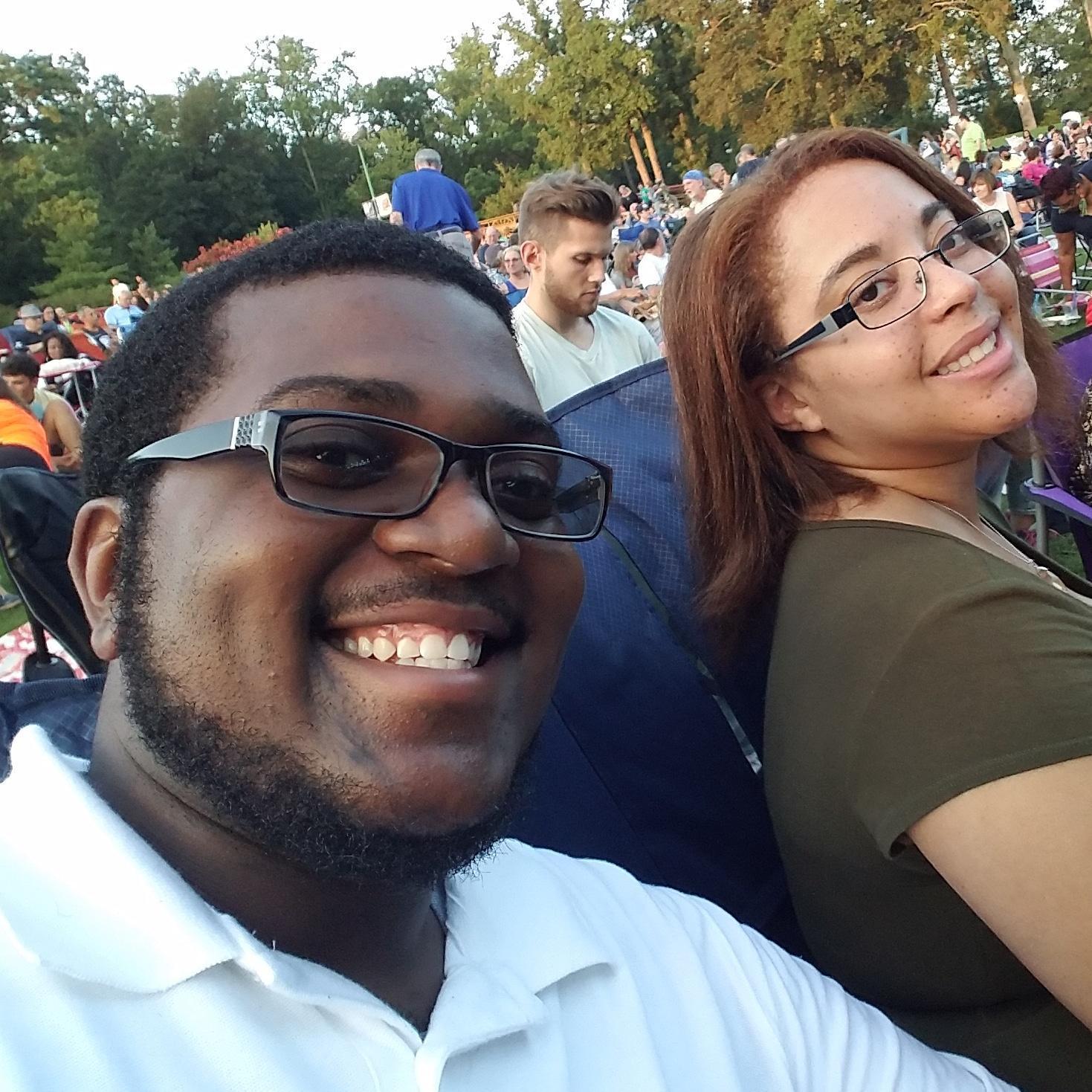 Us at the Santana concert.