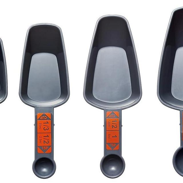 COMTIM Dog Food Scoop - Dog Food Measuring Cup Pet Food Scoop for Dog Cat, (Dog food Scoop Set Includes 1 Cup, 1/2 Cup, 1/3 Cup, 1/4 Cup)