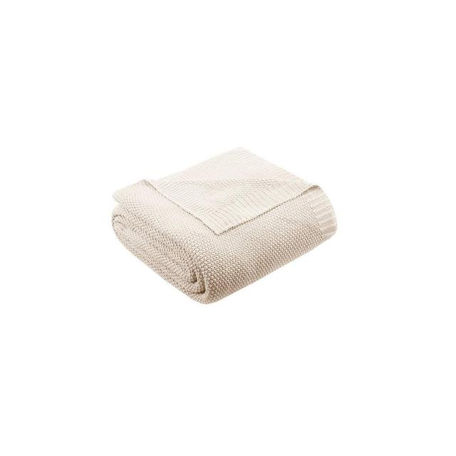 Full/Queen Bree Knit Bed Blanket Ivory