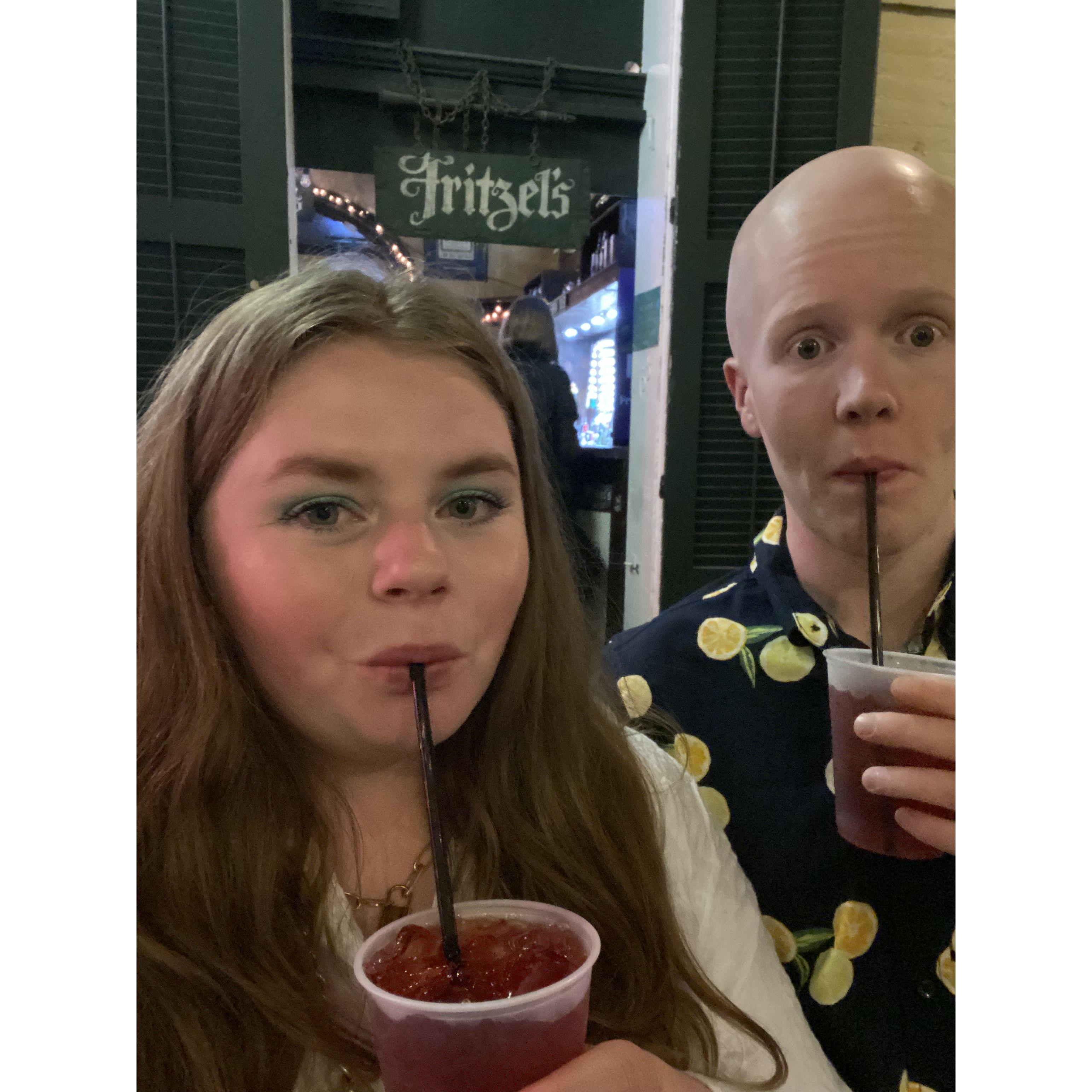 Bourbon Street in New Orleans in April 2022