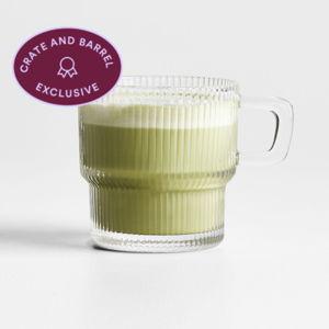 Atwell Stackable Ribbed Glass Mug