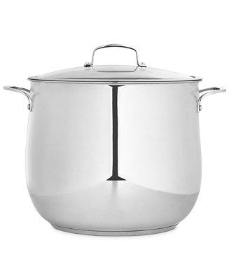 Polished Stainless Steel 20-Qt. Covered Stockpot, Created for Macy's