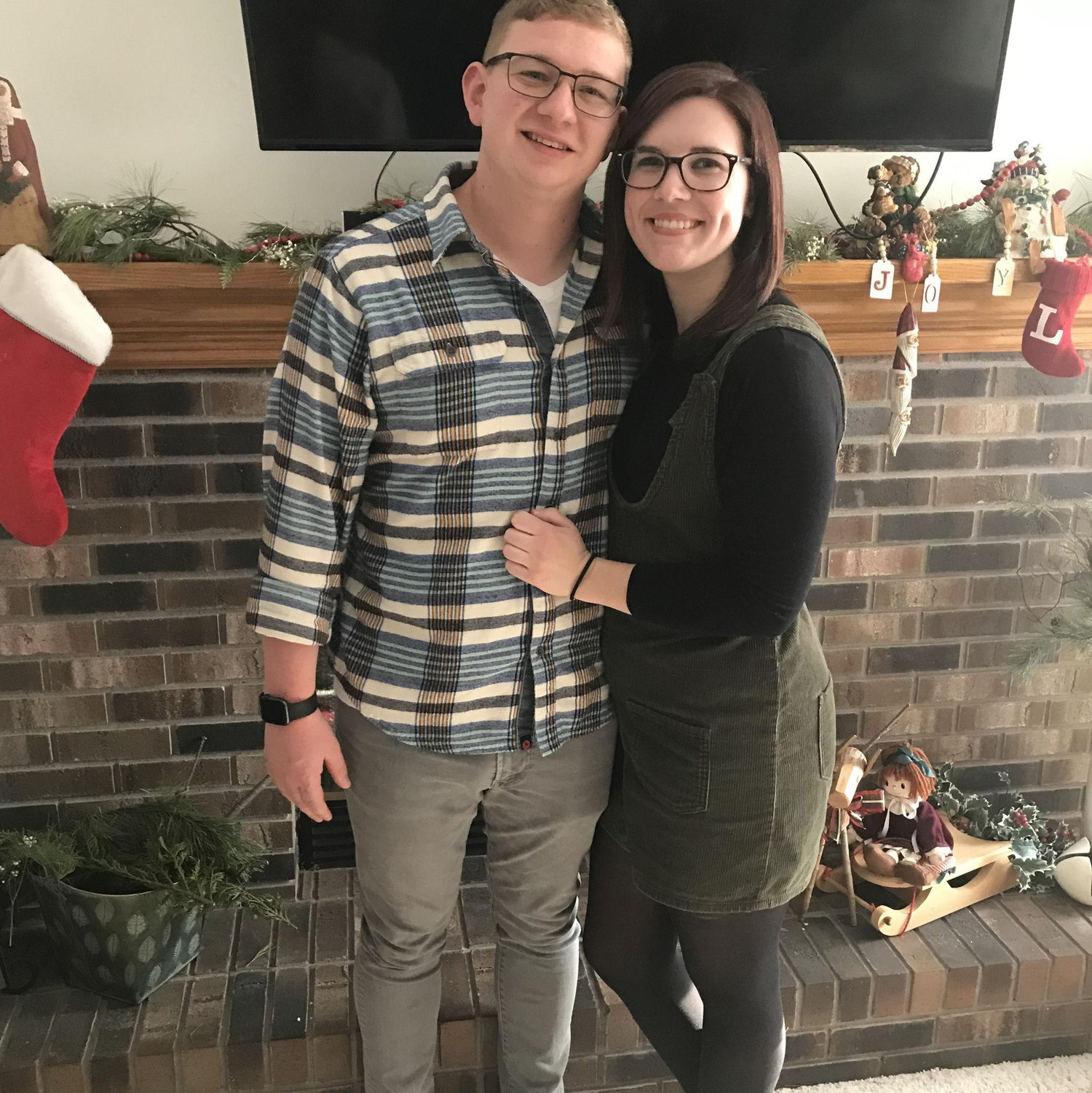 Celebrating Christmas with Abby's family in Des Moines, Iowa.