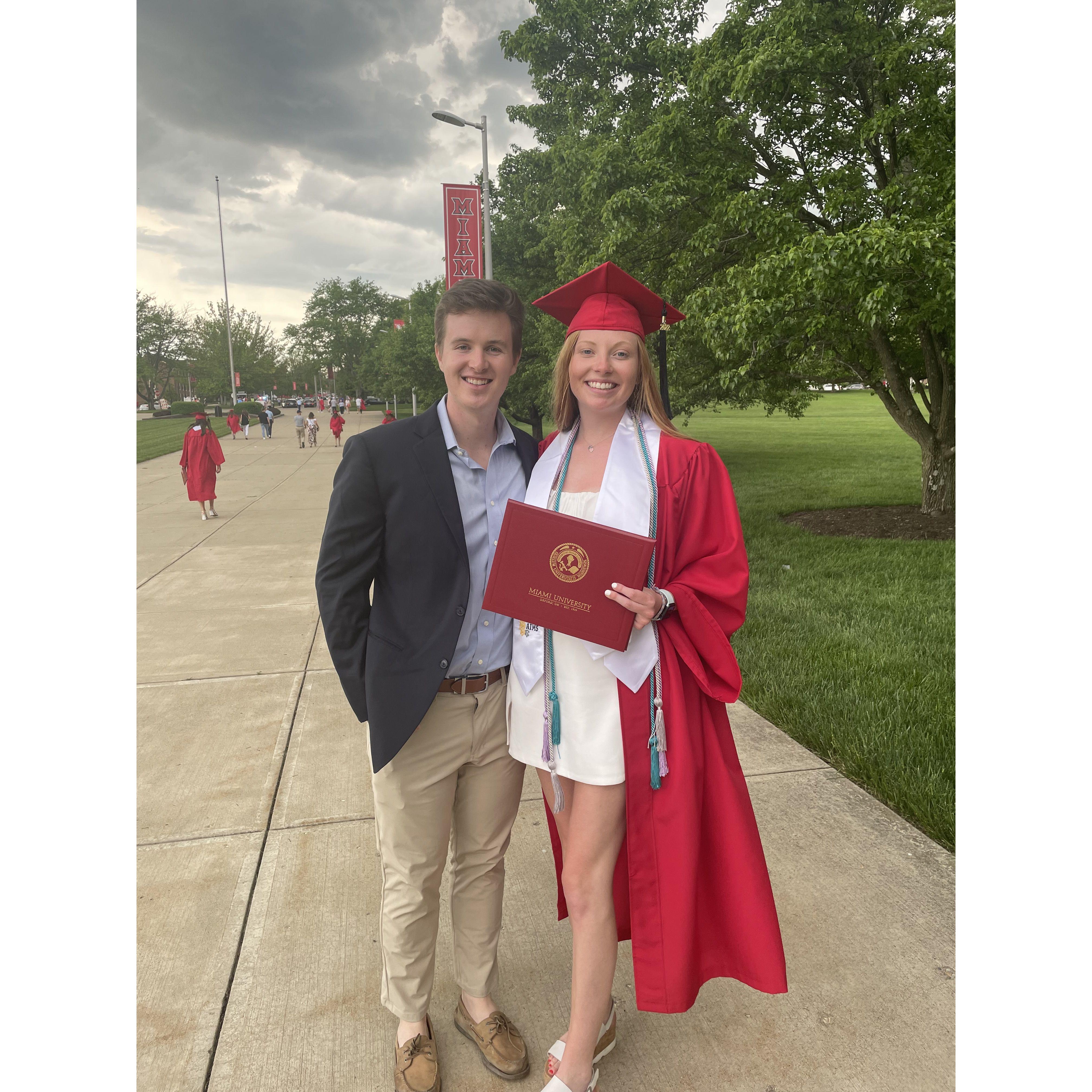 Lauren's graduation from Miami University in June 2022.