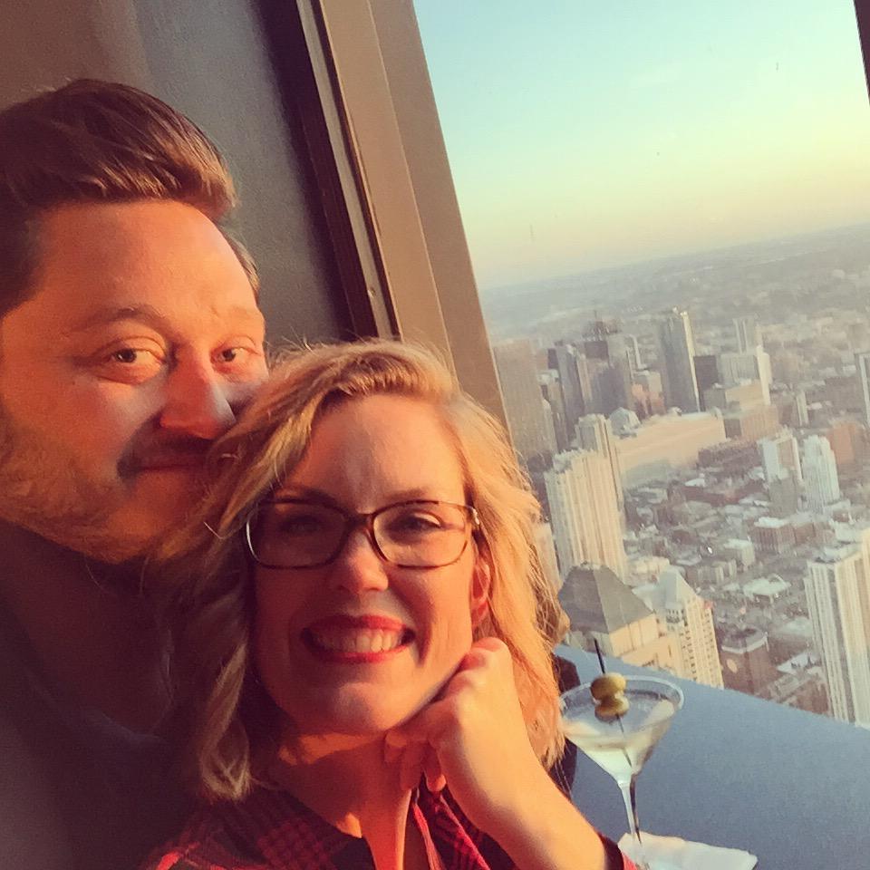 Martinis with a view - First anniversary in Chicago 2016