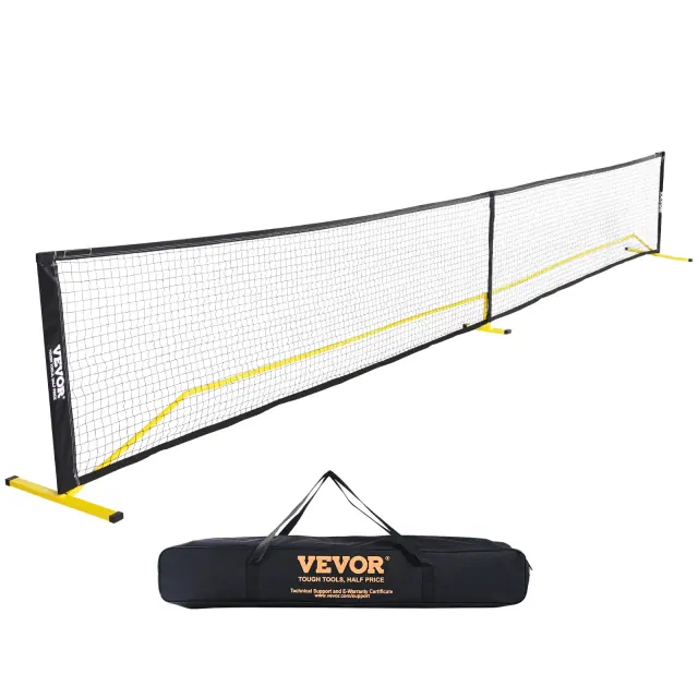 VEVOR Portable Pickleball Net System, 22FT Regulation Size Net, Weather Resistant Steady Metal Frame & Strong PE Net, Outdoor Game Sports Net