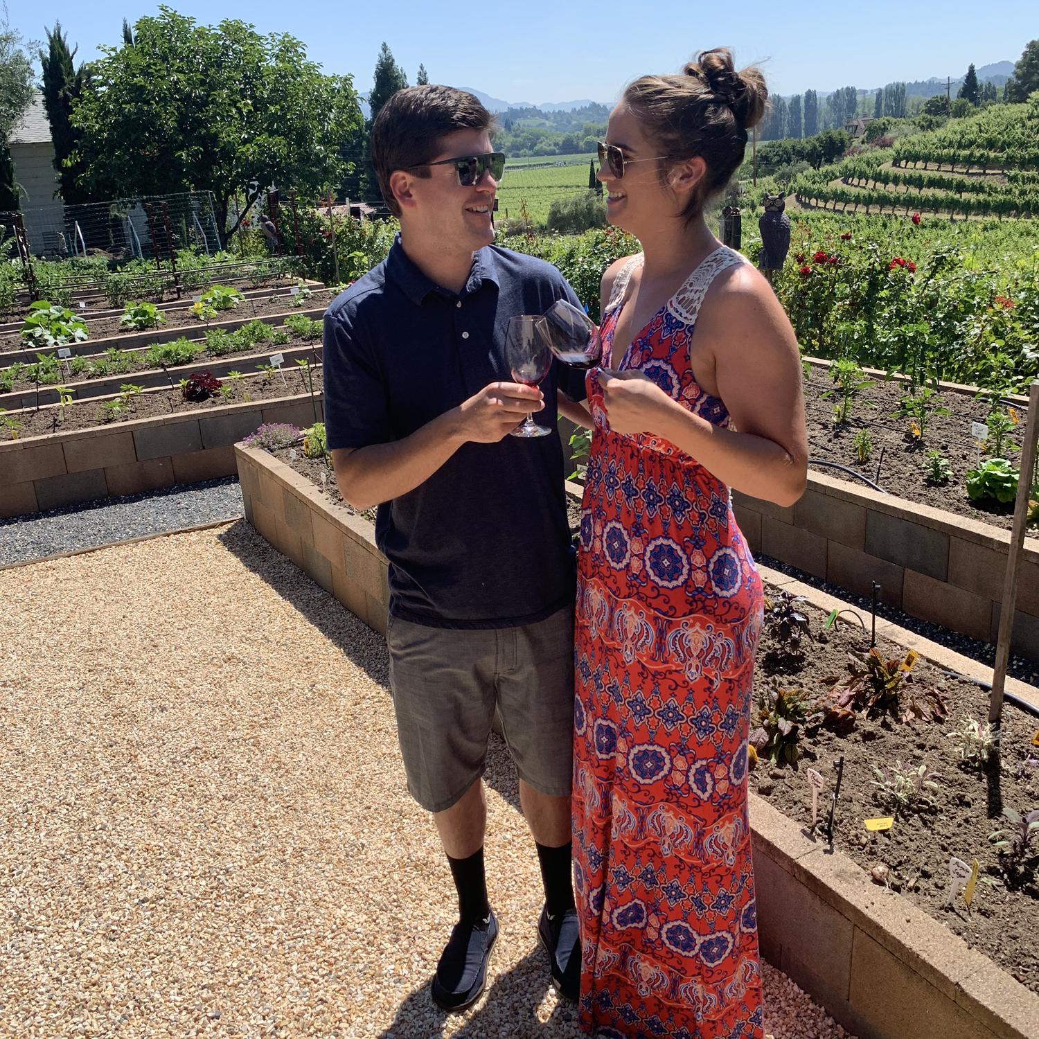 Evidence of Daniel Reed WINE TASTING in CALIFORNIA.