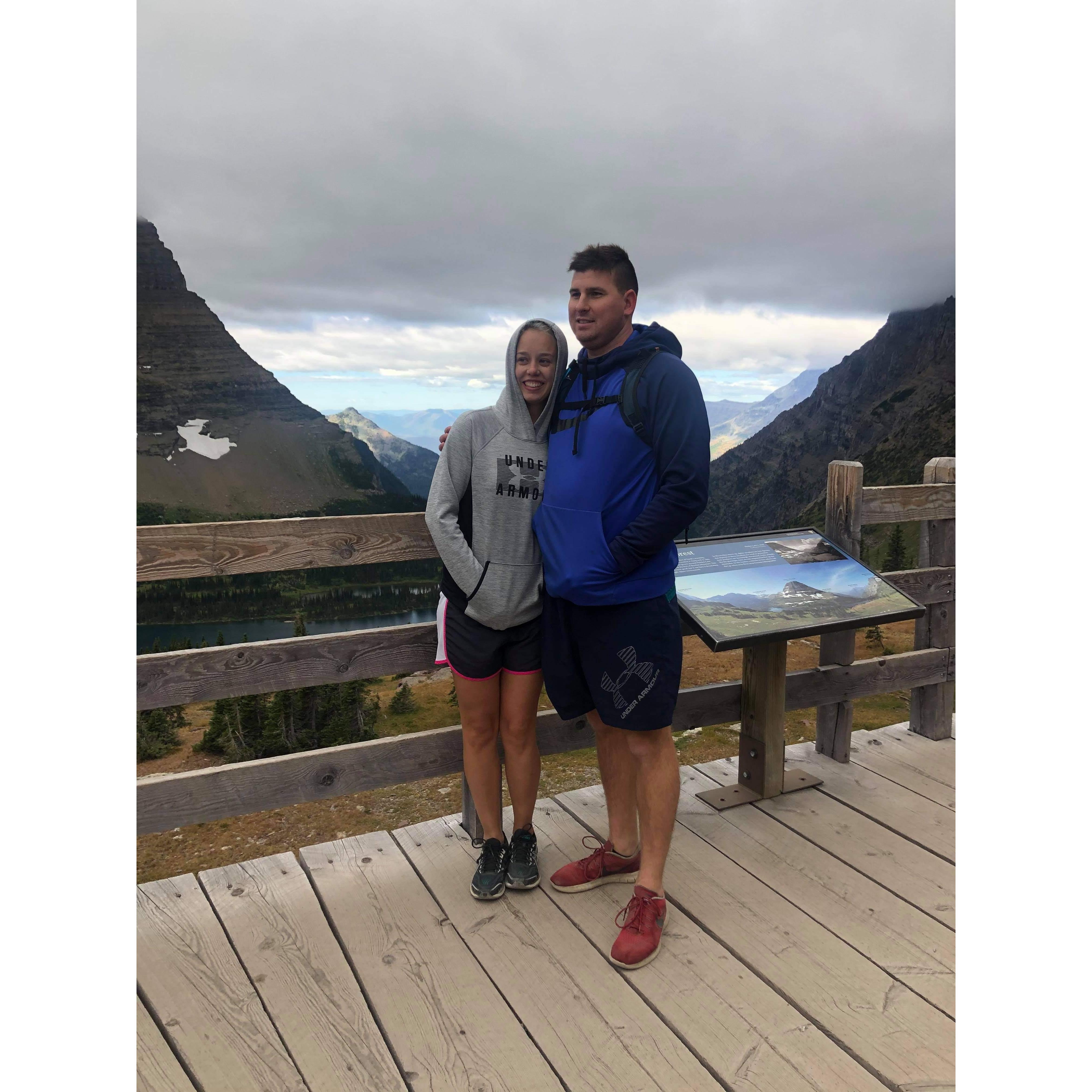 Michael hiked with the ring in his pocket planning on proposing at this lake. It was too cold, cloudy, and crowded at this location, so he just held the ring in his pocket.